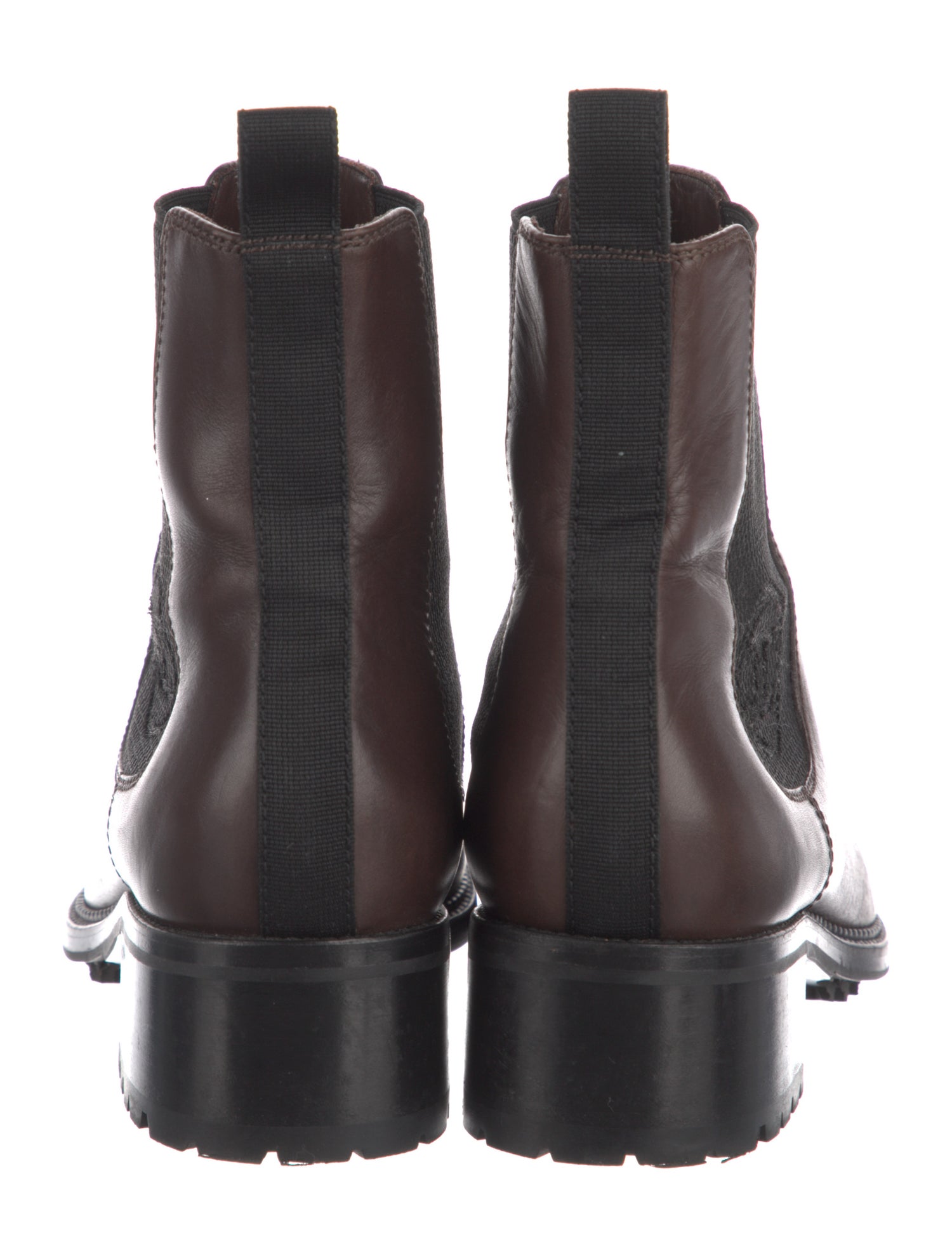 Chanel Interlocking CC Logo Leather Chelsea Boots